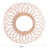Miroir fleur spirale en rotin – Image 3