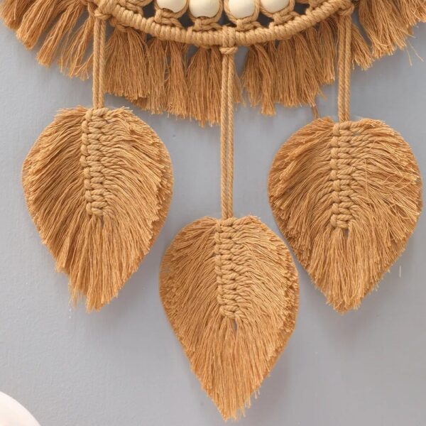 Miroir Rural en Macramé de Coton – Image 3