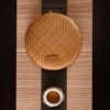 Panier à thé en rotin fait à la main avec couvercle – Image 5