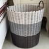 Panier de rangement à linge en rotin pliable