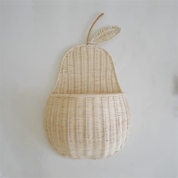 Panier de rangement en rotin Vintage en forme de poire pour bébé – Image 2