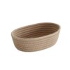 Panier de rangement ovale marron en corde de coton tissé de style nordique