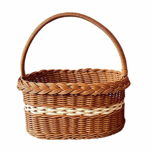 Panier Effet Osier Tressé avec Liseré