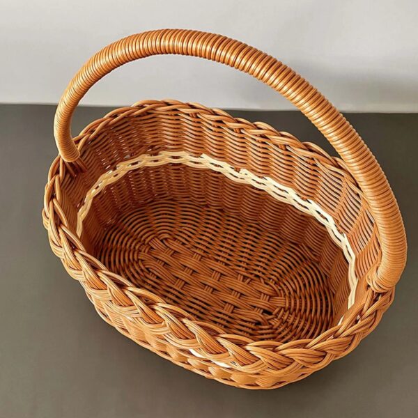 Panier Effet Osier Tressé avec Liseré – Image 3