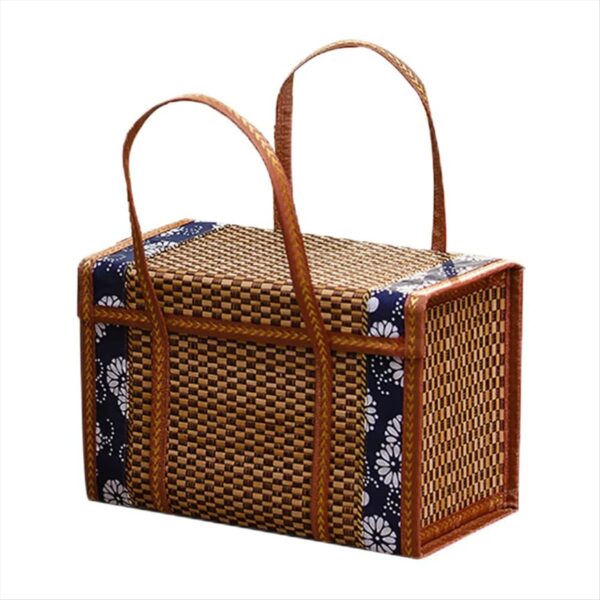 Panier Effet Rotin Design et Pliable pour Pique-Nique – Image 3