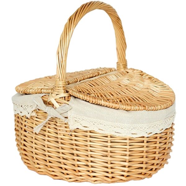 Panier Effet Rotin pour Pique-Nique Style Rétro – Image 3