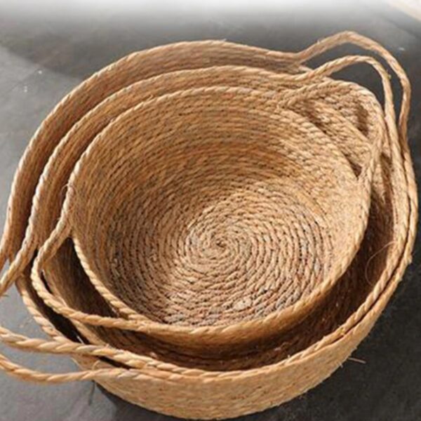 Panier en rotin tissé main pour chien – Image 2