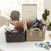 Panier rangement en forme de boîte avec des poignées – Image 4