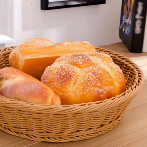 Panier rond en rotin tissé à la main – Image 6