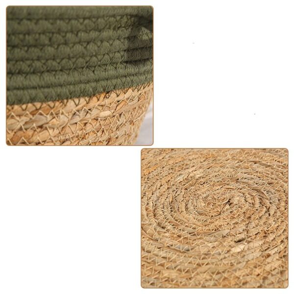 Panier vert en rotin pour chien – Image 3