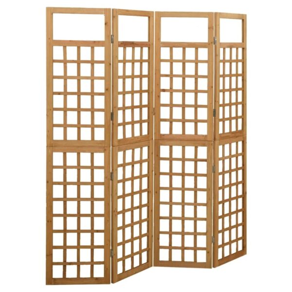 Paravent Bois à Quatre Panneaux Robustes
