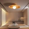Plafonnier Bois LED Épuré au Design Nordique – Image 2