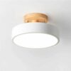 Plafonnier Bois LED Rond de Style Nordique