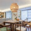 Plafonnier en bambou tissé à la main, design art moderne – Image 2