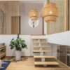 Plafonnier en bambou tissé à la main, design art moderne – Image 3