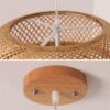 Plafonnier en bambou tissé à la main, design art moderne – Image 4