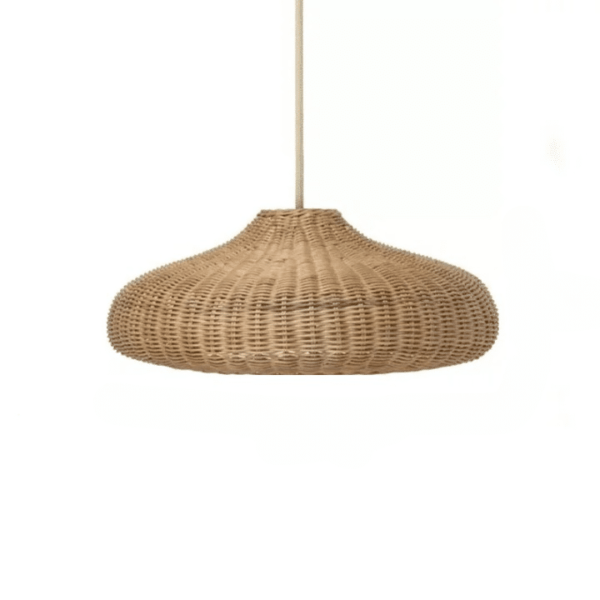 Plafonnier en Rotin Style Vintage Tricoté à la Main – Image 3