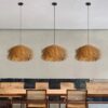 Plafonnier suspendu en osier design