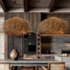 Plafonnier suspendu en osier design – Image 3