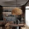 Plafonnier suspendu en osier design – Image 4