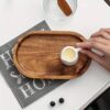 Plateau Bambou Ovale de Style Rustique