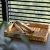 Plateau de rangement en imitation rotin – Image 3