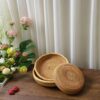 Plateau rond en rotin véritable 3 tailles