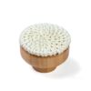 Poignées en bois de hêtre et rotin blanc pour DIY – Image 3