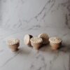 Poignées en bois de hêtre et rotin blanc pour DIY