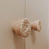 Poignées en bois de hêtre et rotin blanc pour DIY – Image 2