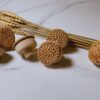 Poignées en bois de hêtre et rotin naturel pour DIY – Image 2