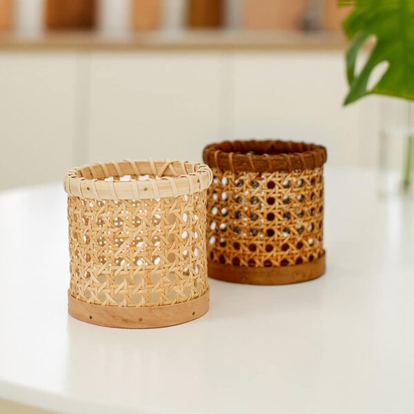 Pot à style en rotin naturel – Image 5