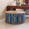 Pouf circulaire motifs tons bleus – Image 2