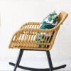 Rocking chair en rotin clair – Image 2