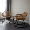 Rocking chair en rotin clair – Image 3