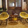 Rocking chair moderne jaune – Image 3