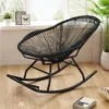 Rocking chair moderne noir