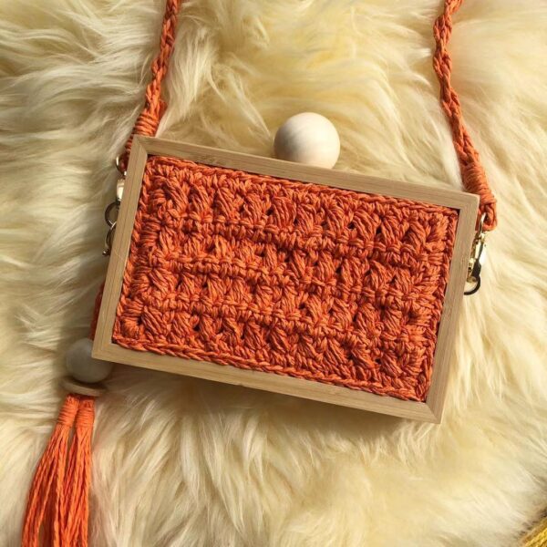 Sac à main carré vintage – Image 5
