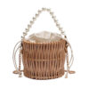 Sac à main en rotin tissé en forme de panier – Image 6