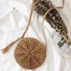 Sac bandoulière en paille tissé à la main pour femme – Image 3