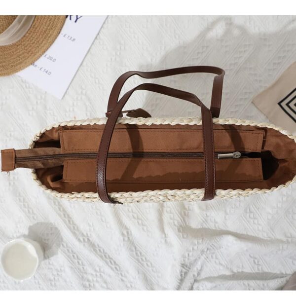 Sac d’été en paille tissé à la main pour femmes – Image 6