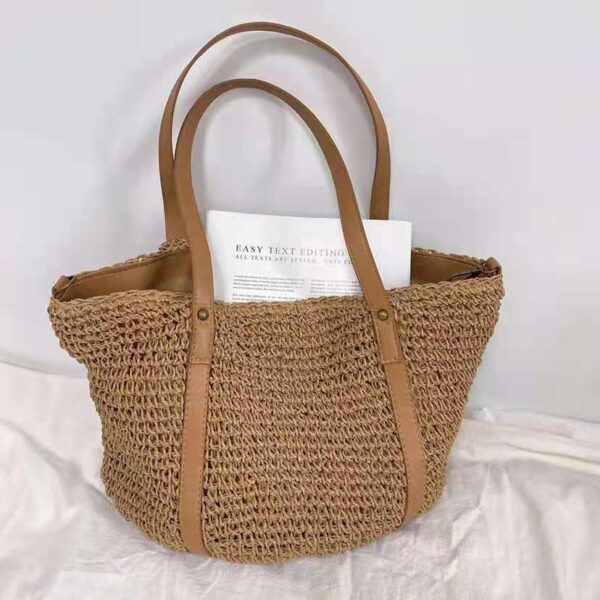 Sacs à main en paille tissés à la main pour femmes – Image 2