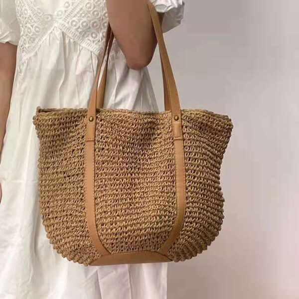 Sacs à main en paille tissés à la main pour femmes – Image 3