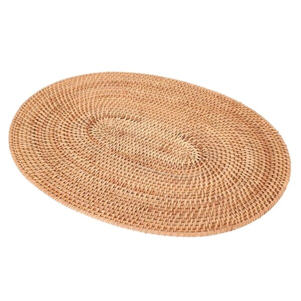 Set de Table Rotin Naturel de Forme Ovale