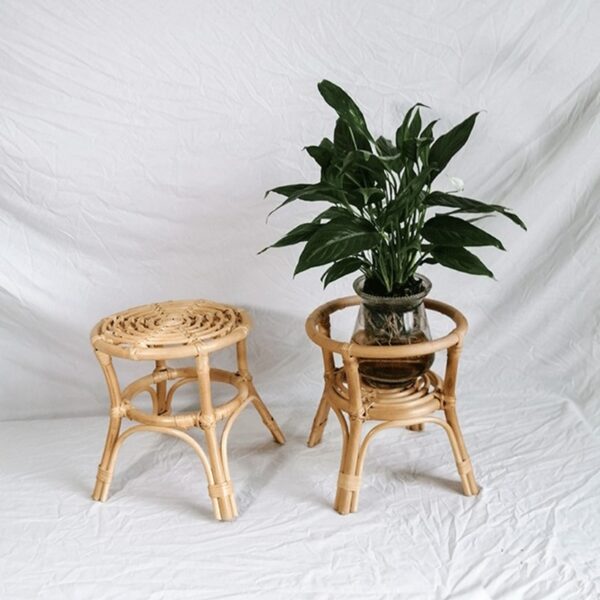 Support porte plante en rotin naturel – Image 5