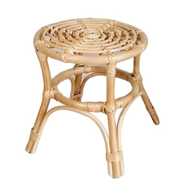 Support porte plante en rotin naturel
