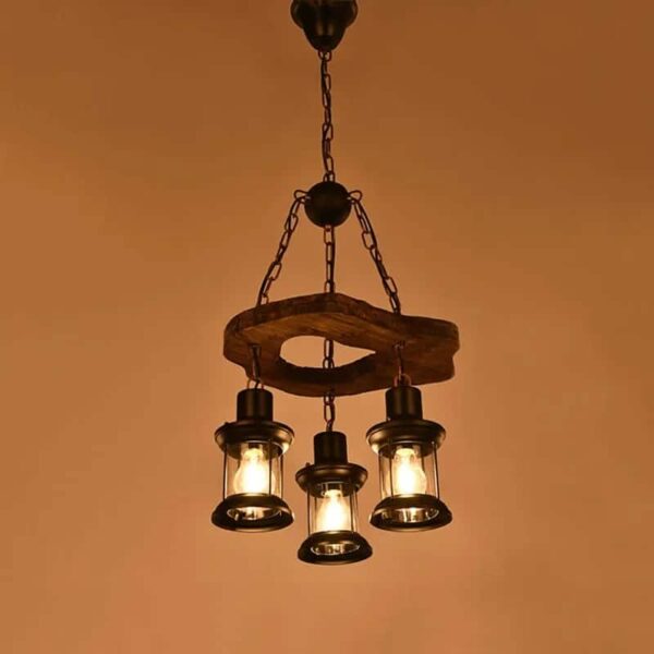 Suspension Bois Flotté de Style Chandelier Rétro – Image 3