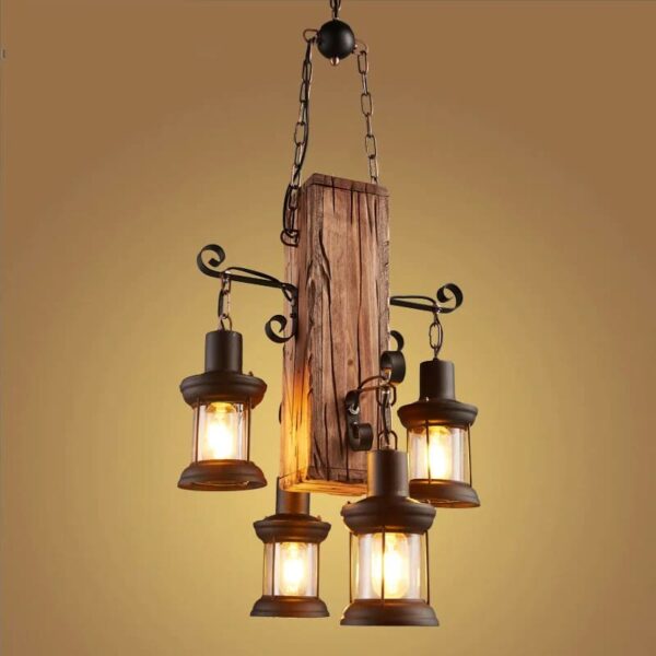 Suspension Bois Flotté de Style Vintage Industriel – Image 2