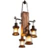 Suspension Bois Flotté de Style Vintage Industriel