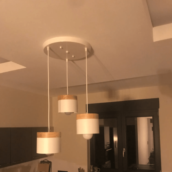 Suspension Bois LED et Moderne avec Aluminium – Image 3